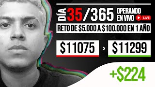 🟢Día 128/365 de TRADING EN VIVO - De 5.000 a 100.000 dólares en 1 año