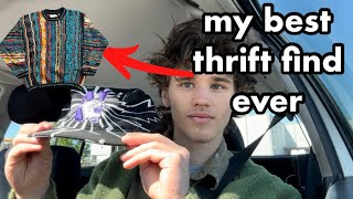 my best thrift haul ever (crazy coogi sweater)