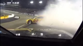 Austin Dillon Richmond Onboard as he wrecks both Joey Logano and Denny Hamlin for the Win