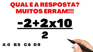 CONSEGUE RESOLVER ? MATEMÁTICA BÁSICA