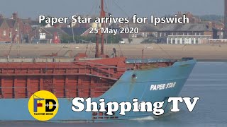 Coaster Paper Star heads for Ipswich, 25 May 2020