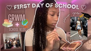 FIRST DAY OF SCHOOL GRWM + VLOG | *senior year* 2023 🎓