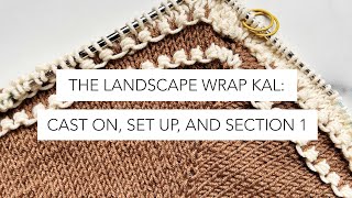 The Landscape Wrap KAL: cast on, set up, and section 1