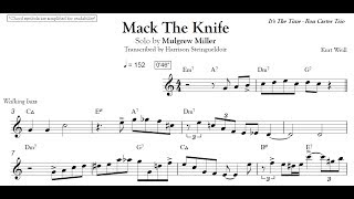 Mack The Knife - Mulgrew Miller transcription