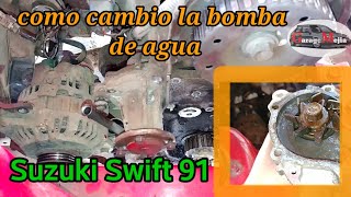 Cambio de bomba de agua en motor G13B del Suzuki Swift 91 carburado #Garagemejia503