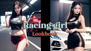 Гоночная девушка | Гоночная модель | Racing girl | Racing Model | Lookbook | 4K | AI Art Lab