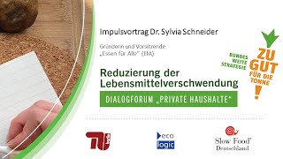 Impulsvortrag | Dr. Sylvia Schneider, Vorsitzende von „Essen für Alle“ (EfA)