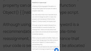 How To Use Readonly Keyword In TypeScript.
