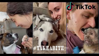 Take a bite TikTok Challenge | Pretend to take a bite from your pet and see what happens!