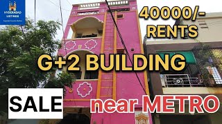 40000/ -MONTHLY RENTS/ G+2 BUILDING FOR SALE/VERY NEAR TO METRO STATION/CONTACT-9160185420