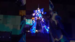 Gundam statue moving in Odaiba Tokyo Japan