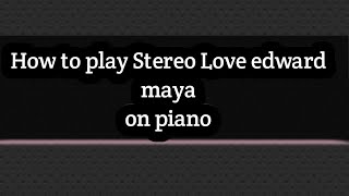 #Shorts | Stereo love edward maya  BGM cover on perfect piano |