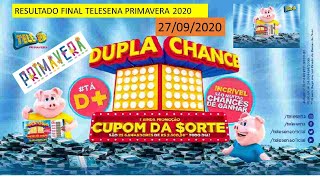 RESULTADO FINAL TELESENA PRIMAVERA 2020 - 27/09/20 (Coloque O VÍDEO EM 1h e 9min)