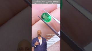 1.29ct Oval Green Emerald from Zambia - E0473