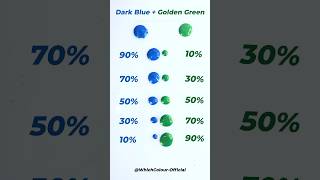 Dark Blue + Golden Green Colour Recipes... #satisfying #asmr #colormixing