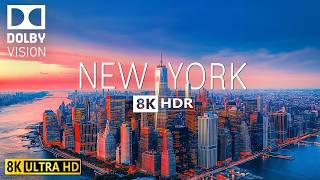 NEW YORK VIDEO 8K HDR 60fps DOLBY VISION WITH SOFT PIANO MUSIC