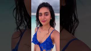 Actress Priya Prakash Varrier Enjoying the Summer weekend Vacation in Stylish Blue Bikini #shorts