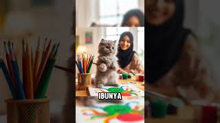 Kucing lucu hobi menggambar #kucinglucu #funny #catlover