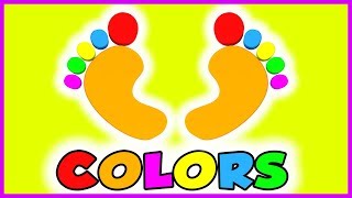 Toddlers learn colors. Learning videos for kids with 3D toes board.