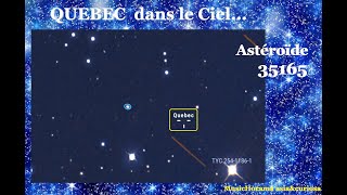 QUEBEC  dans le ciel .... Astéroïde n° 35165, avec poème du québecois Louis Dantin (1865-1945)