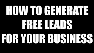 How To Get Free Leads For Network Marketing