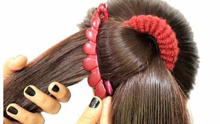 beautiful❤️ hair style girl simple and easy | easy juda hairstyle for saree