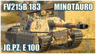 Minotauro, FV215b 183 & Jg.Pz. E 100 • WoT Blitz Gameplay