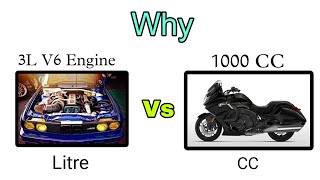 Why are car engines measured in litres and bike engines in cubic centimetres? | #engine #mesurement