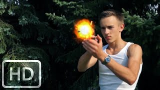 Slow motion gun shoot muzzel flash AE Element 3D Test