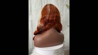 Brazilian Body Wave Ginger Lace Front Wig | 180 Density Colored Human Hair Wigs by Ali Coco