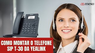 Manual de montagem do telefone SIP T-30 da Yealink