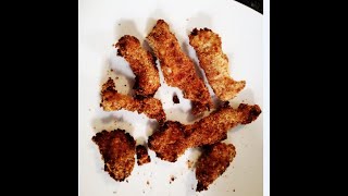 Airfryer chicken fingers/dedos de pollo en freidora de aire #airfryerchickenfingers #airfryerrecipes