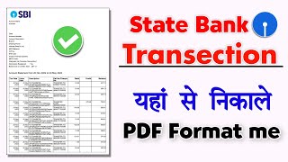 How to download transection pdf SBI | Bank statement kaise nikale sbi ✅