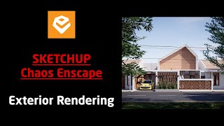 Enscape 3 For SketchUp | 015 Realistic Exterior House Rendering With Enscape Sun