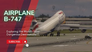 HARD GIANT Aircraft Landing!! Boeing 747 British Airways Landing at Miami Airport