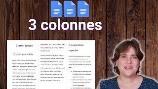 Présenter un texte en plusieurs colonnes avec Google Docs