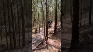 Cranker hitting the ladder gap drop @ Ourimbah  #mtb