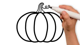 Bolalar uchun Qovoq chizish/Drawing Pumpkins for children/Рисунок ТЫКВА для детей