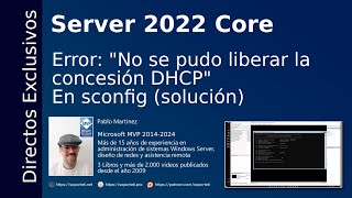 Definir IP en Server Core cuando falla sconfig