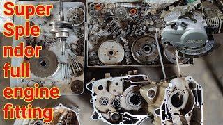 Super Splendor full engine fitting | glamour old model full engine fitting