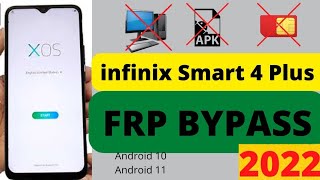 infinix smart 4 plus (X680D) FRP BYPASS  WITHOUT COMPUTER 2022 Android 10 youtube update fix