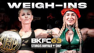 BKFC 63 STURGIS HART vs STARLING Weigh-In | LIVE!