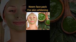 Neem face pack for skin whitening and brightning#skincare #skinwhitening #shorts #viral #shortsfeed