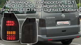 VOLKSWAGEN TRANSPORTER T5.1 SMOKED LED REAR TAIL LIGHTS 2010 - 2015 (FOR TAILGATE MODELS)