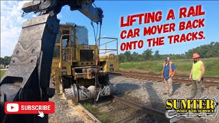 Lifting a Rail Car mover back onto the tracks