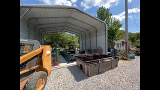 Pouring Concrete Under a Carport