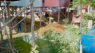 Amazing From The Front As A whole Project Land water Filling With Skill Operator Dozer & Dump Truck