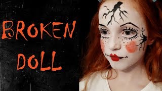 Broken DOLL face painting / Halloween face painting ideas