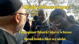 Muhammad Described The Bl*ck Slave  As A Raisin Heads| Josiah ft muslim visitor | speakers corner