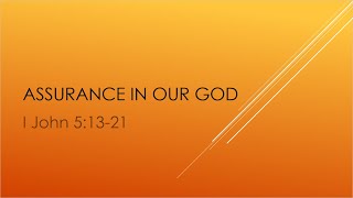 Assurance in Our God